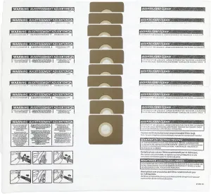 10 Pack 90669 All Around Collection Bags, part # 9066900 9066933, compatible with Shop-Vac 3 Gallon Wet/Dry Vacs, Type C Vacuum Bags