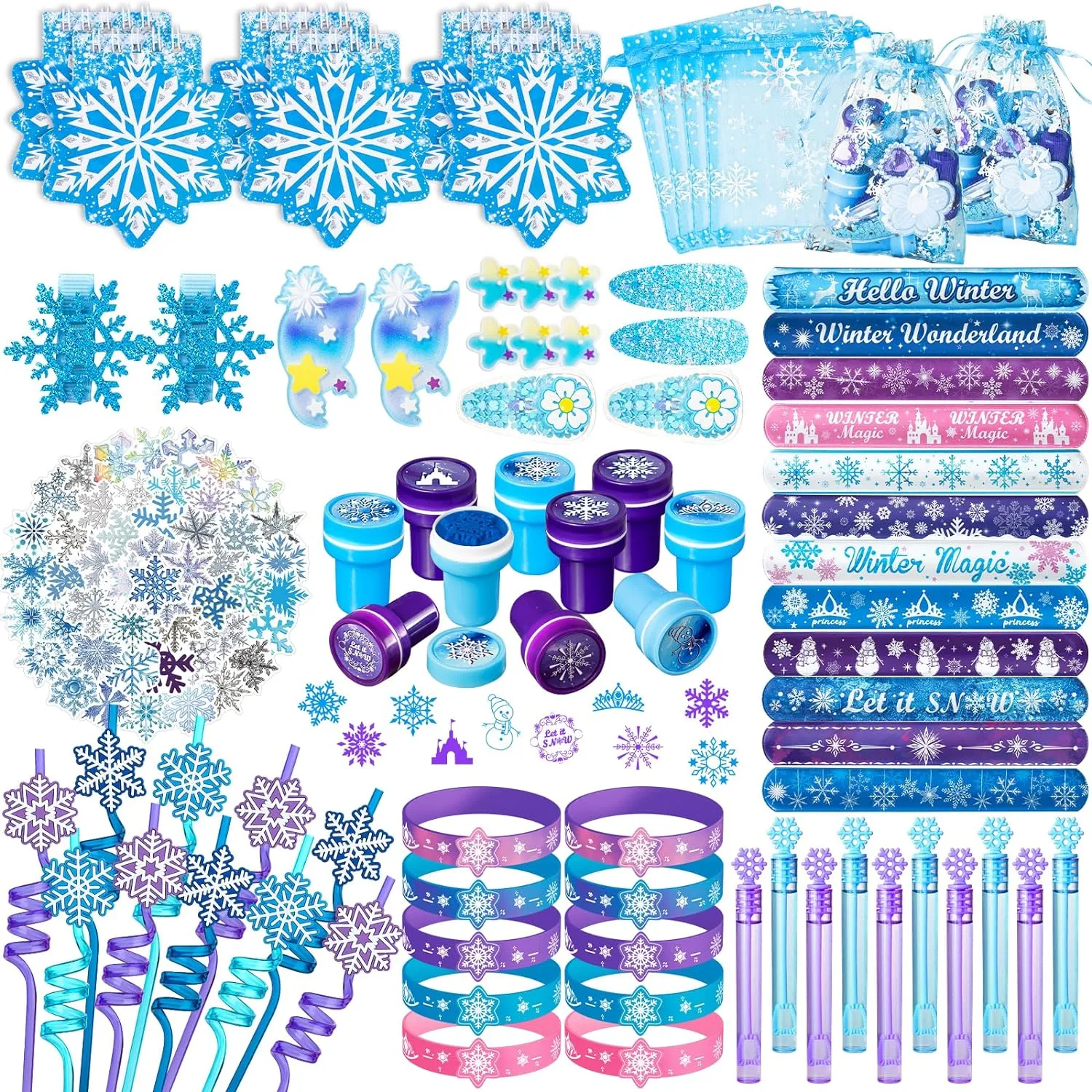 130 Pcs Frozen Party Favors Birthday Supplies for Girls Kids, Gift Bags Frozen Filler Goodie Bag Stuffers Frozen Birthday Party Supplies