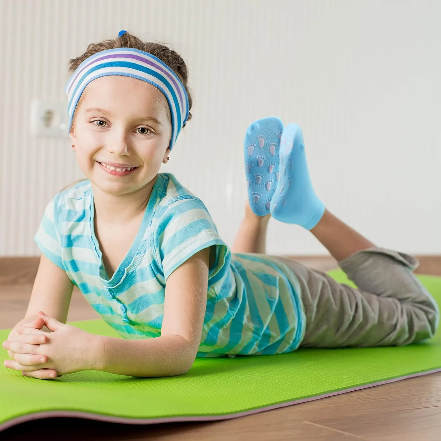14 Pairs Kids Anti-Skid Ankle Grip Socks for Pilates, Ballet, Barefoot Workout