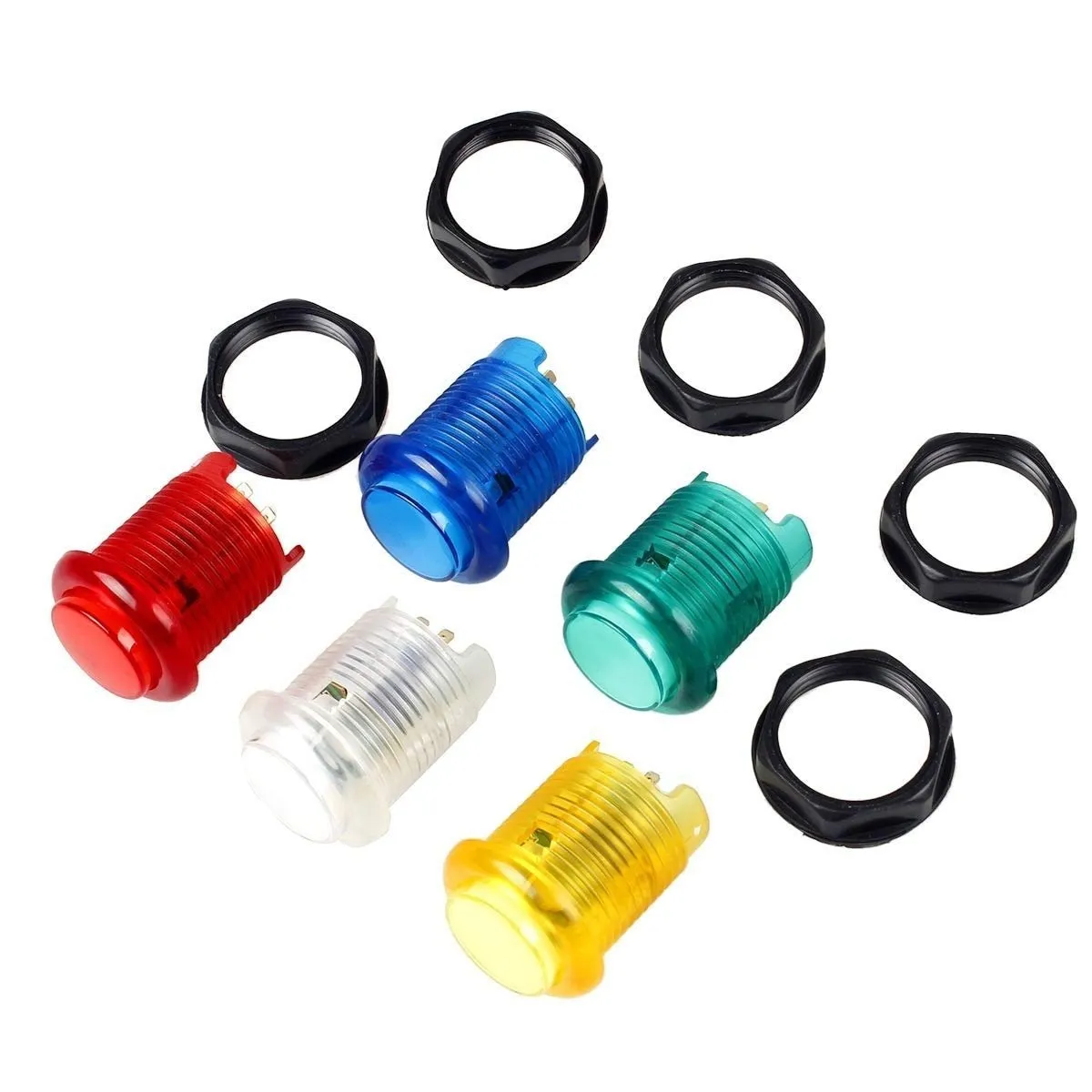2 Players PC Game USB Controller LED Push Buttons Cables DIY Arcade Joystick Kit