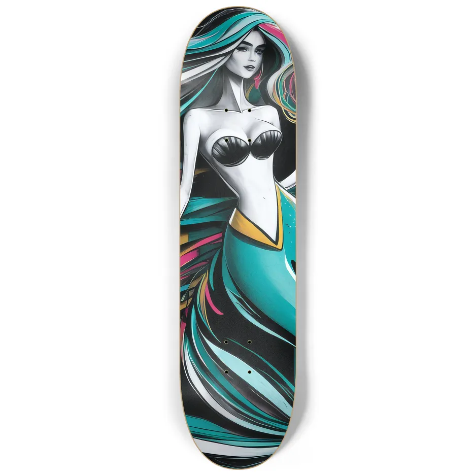 2 Skateboard Series Art - Mod Mermaids
