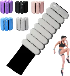 2Lbs Wrist Ankle Weights for Women - Wearable Arm Leg Bangles Weight Set of 2(1Lb Each) Adjustable Weighted Wristbands for Home Gym Workout, Walking, Pilate, Yoga, Exercise, Barre, Strength Training