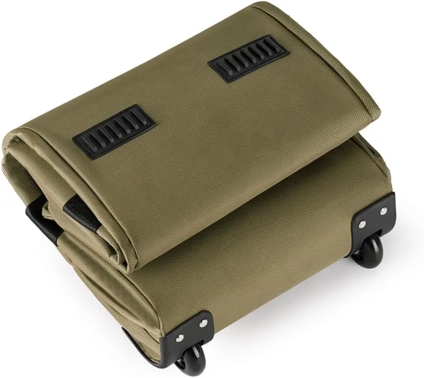 3 in 1 Convertible Duffle Bag – Large Wheeled Travel Bag with Backpack & Trolley Options | Watertight, Foldable, Sturdy Nylon Blend (Army Green)