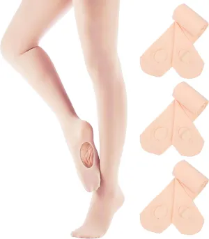 3 Pairs Ballet Dance Tights -toddler Girl Women
