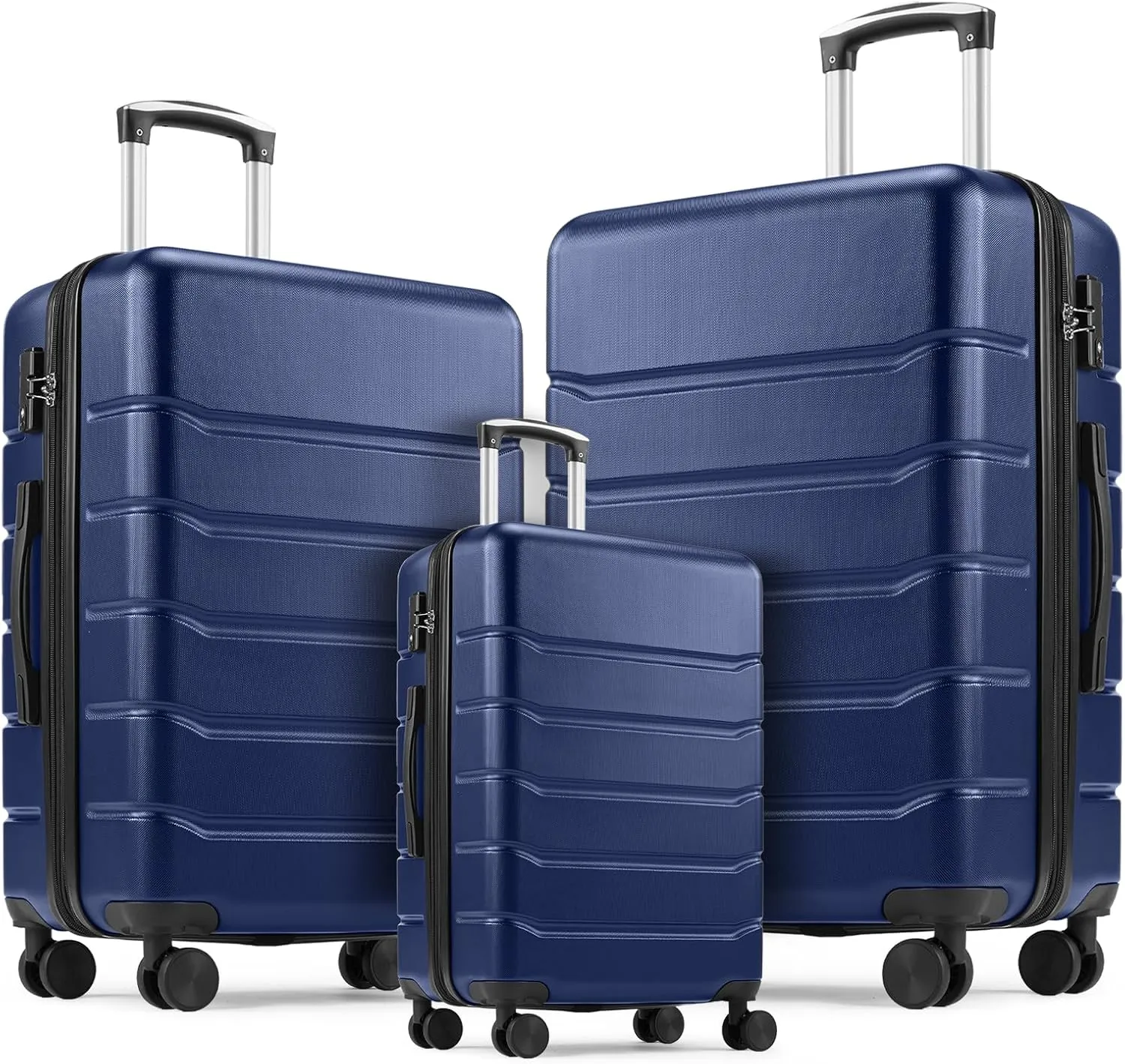 3 Pieces Luggage Set 20/24/28-inch, Hard Shell Rolling Suitcases for Travel Expandable Lightweight with Spinner Wheels TSA Lock