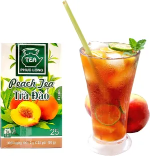 3 x Box of 25 pack x 2g Phuc Long Tea Bag - Peach Flavored Tea - Trà Túi Lọc Hương Đào