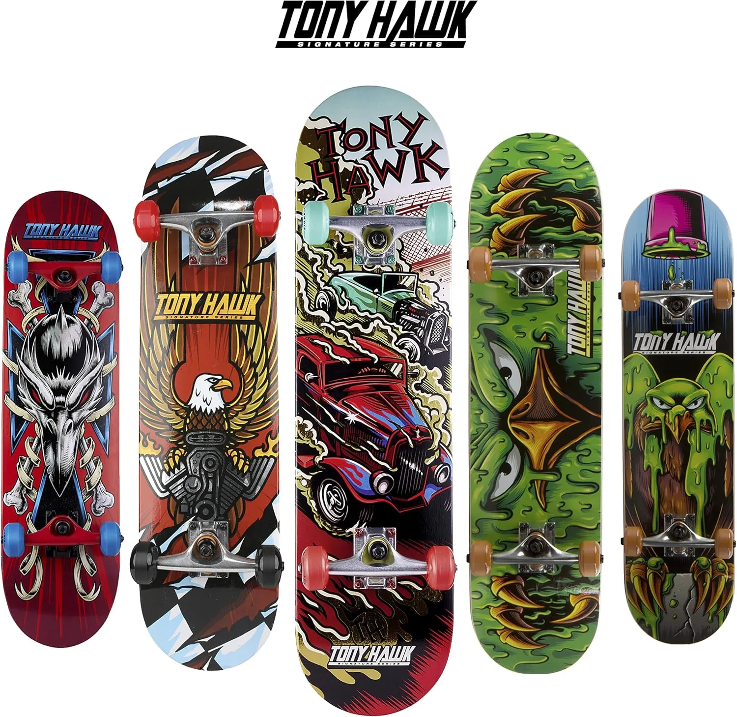 31" Skateboard - Signature Series 3 Skateboard with Pro Trucks, Full Grip Tape, 9-Ply Maple Deck, Ideal for All Experience Levels