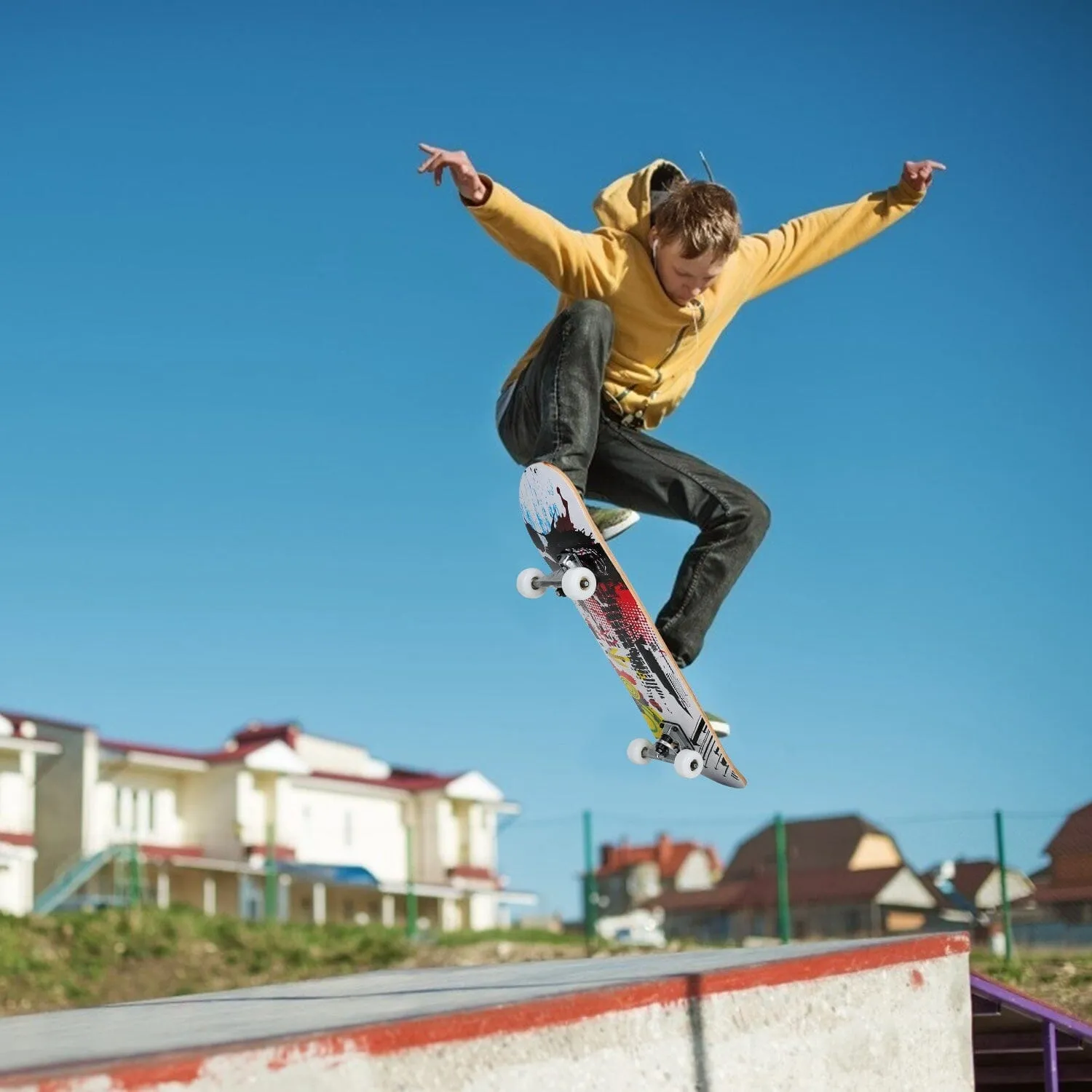 31x8in 9 Layers Maple Concave Skateboard