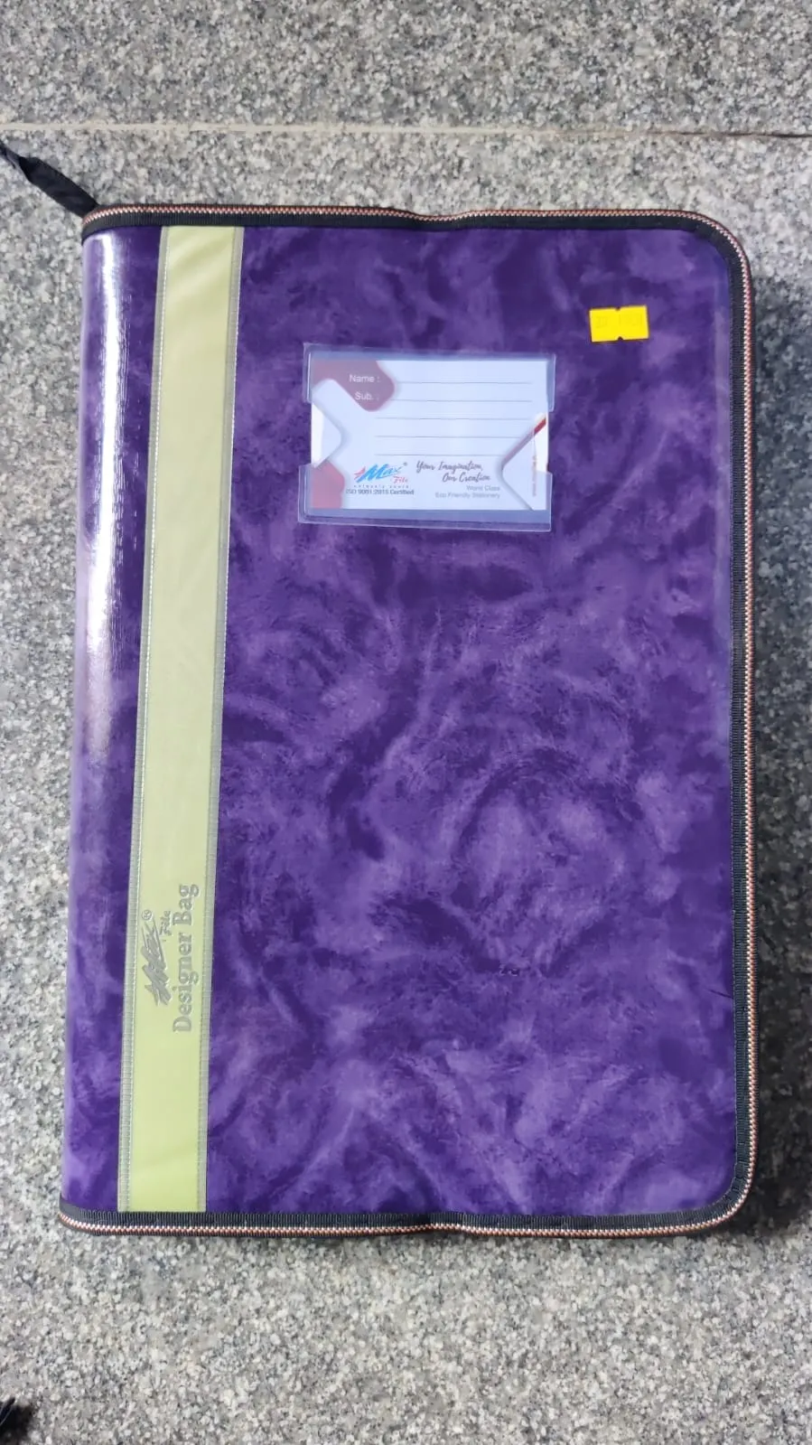 3745 20 pocket Documents Holder, Document Bag, Leatherette Professional File Folders for Certificates,  20 Leafs File