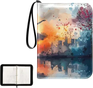 4 Pockets Trading Card Album Holder Book Folder Sports Card Binder Ballet Paris 400 Double Side Pockets for 3 Ring Binder Zipper