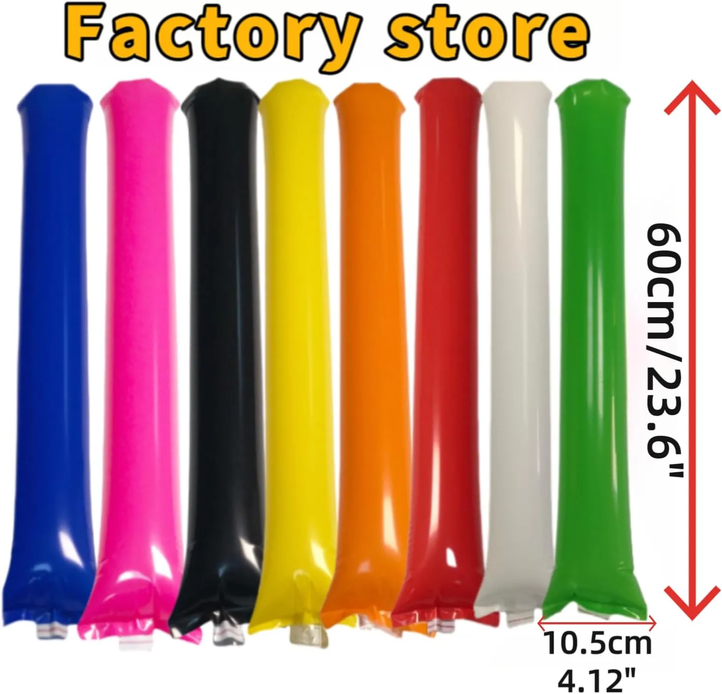 48pcs Round Head Boom Sticks Thunder Sticks Cheering Sticks Team Spirit Plastic Cheerleading Spirit Stick Clapper Inflatable Noise Maker Sports Supply (Pink)