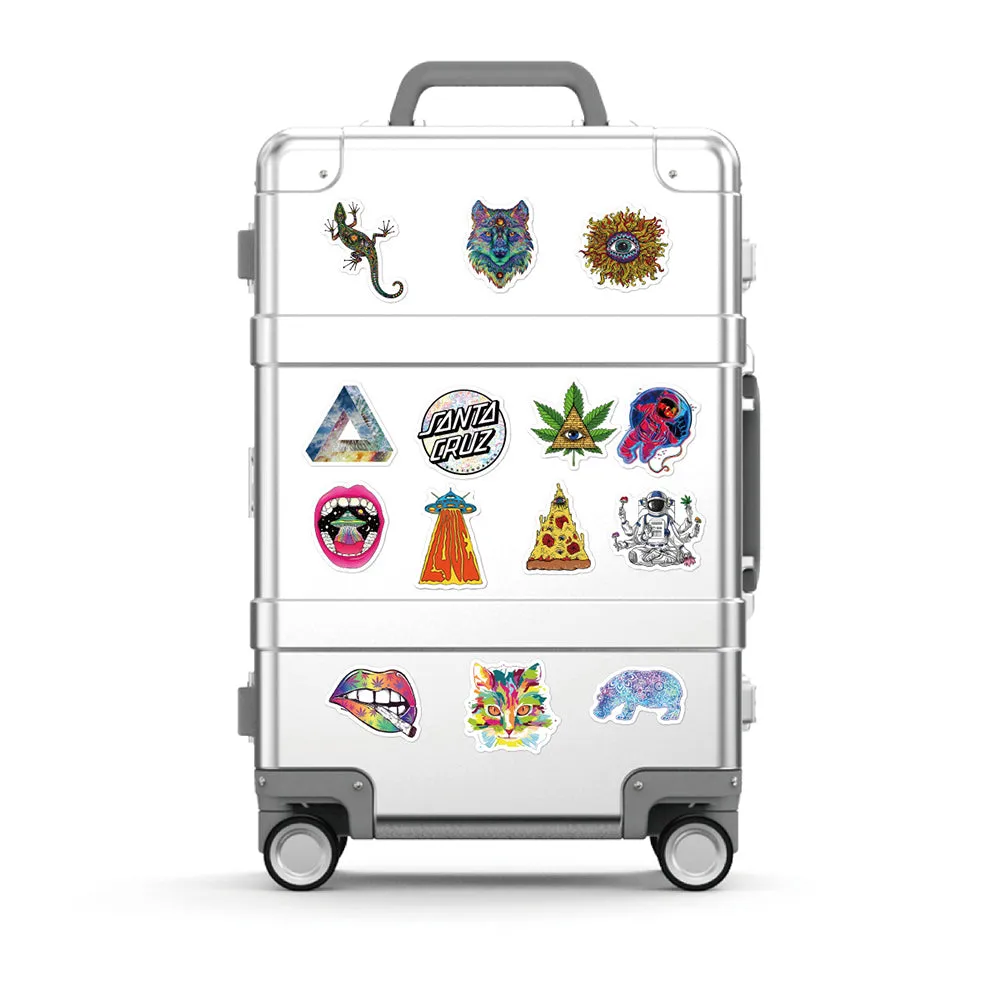50pcs Cartoon Psychedelic Gothic Cool Stickers Aesthetic Art Graffiti Decals Skateboard Fridge Guitar DIY Sticker Kids Toy