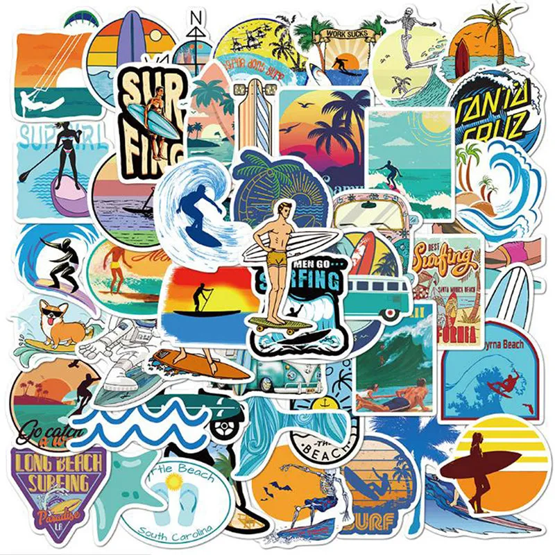 50pcs Travel City Landscape Cartoon Graffiti Sticker DIY Motorcycle Skateboard Notebook Suitcase Waterproof Sticker Decal