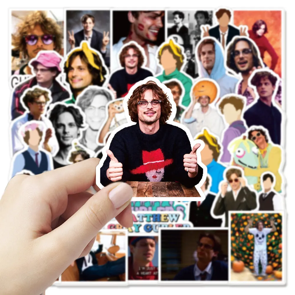50PCS/Pack Matthew Gray Gubler Graffiti Stickers For Laptop Notebook Motorcycle Skateboard Computer Luggage Decal Sticker