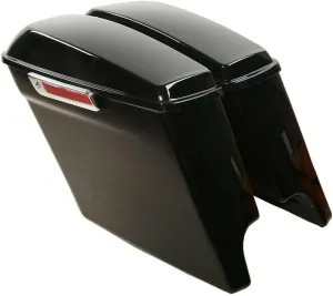 5" Stretched Saddle Bags Saddlebags Street (Made of ABS Plastic) (-1 Pair Left & Right Saddlebag   2   2 Latches)