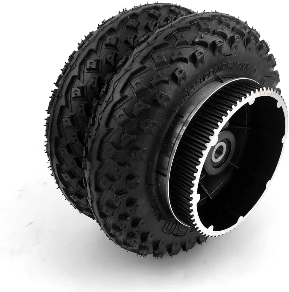 8 Inch Double-Wheels 200x50 Inflated Off Road Tyre with 5M Pulley 72 Teeth for Belt Drive All Terrain Skateboard