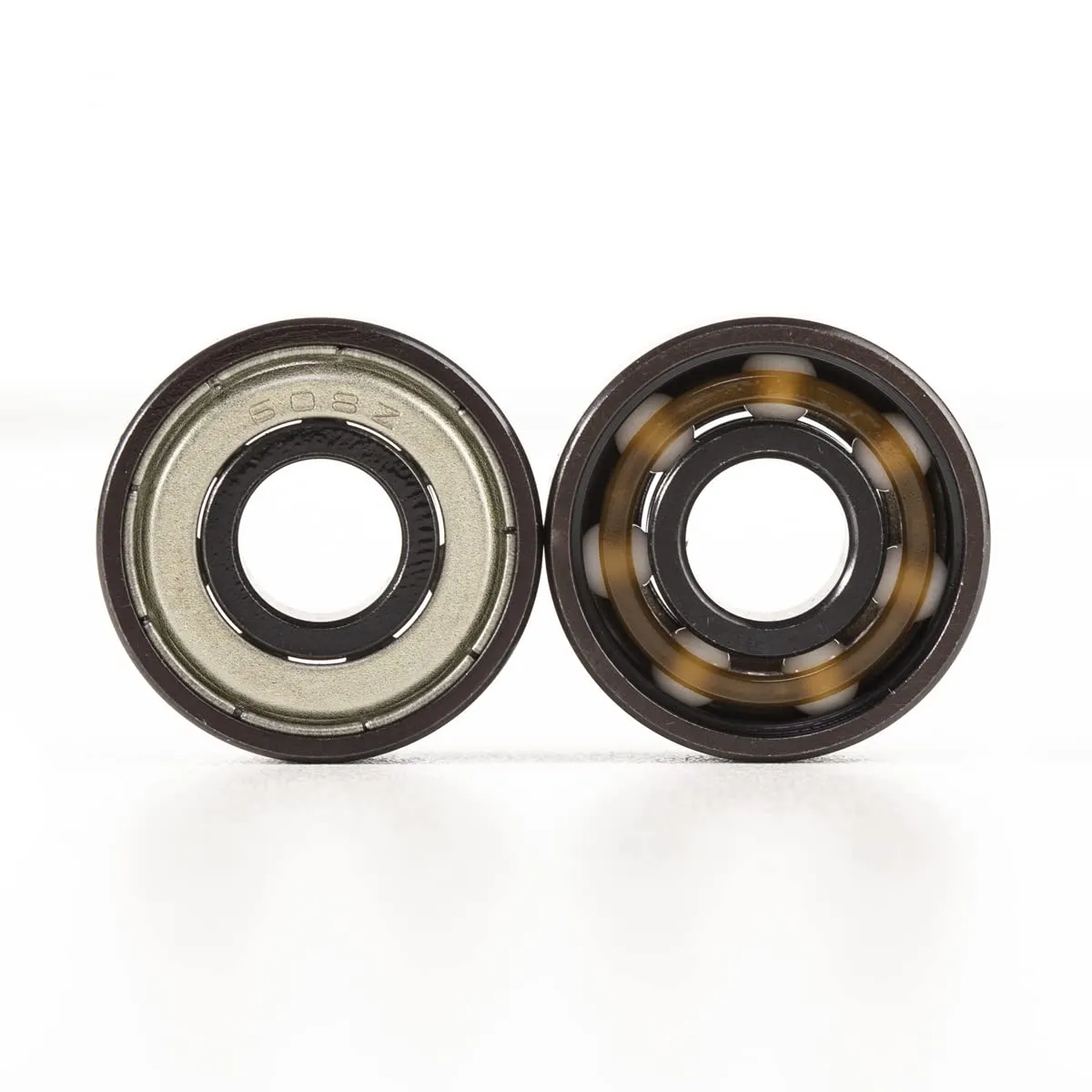 8-Pack Roller Skates Bearing High Speed 608 Ceramic Bearings with 7 White Ceramic Beads for Longboard, Inline Skates, Skateboard, Scooters