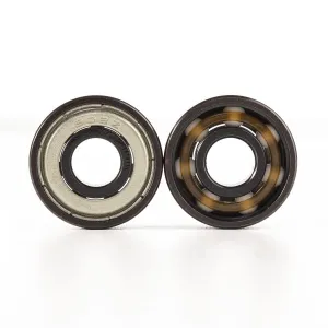 8-Pack Roller Skates Bearing High Speed 608 Ceramic Bearings with 7 White Ceramic Beads for Longboard, Inline Skates, Skateboard, Scooters