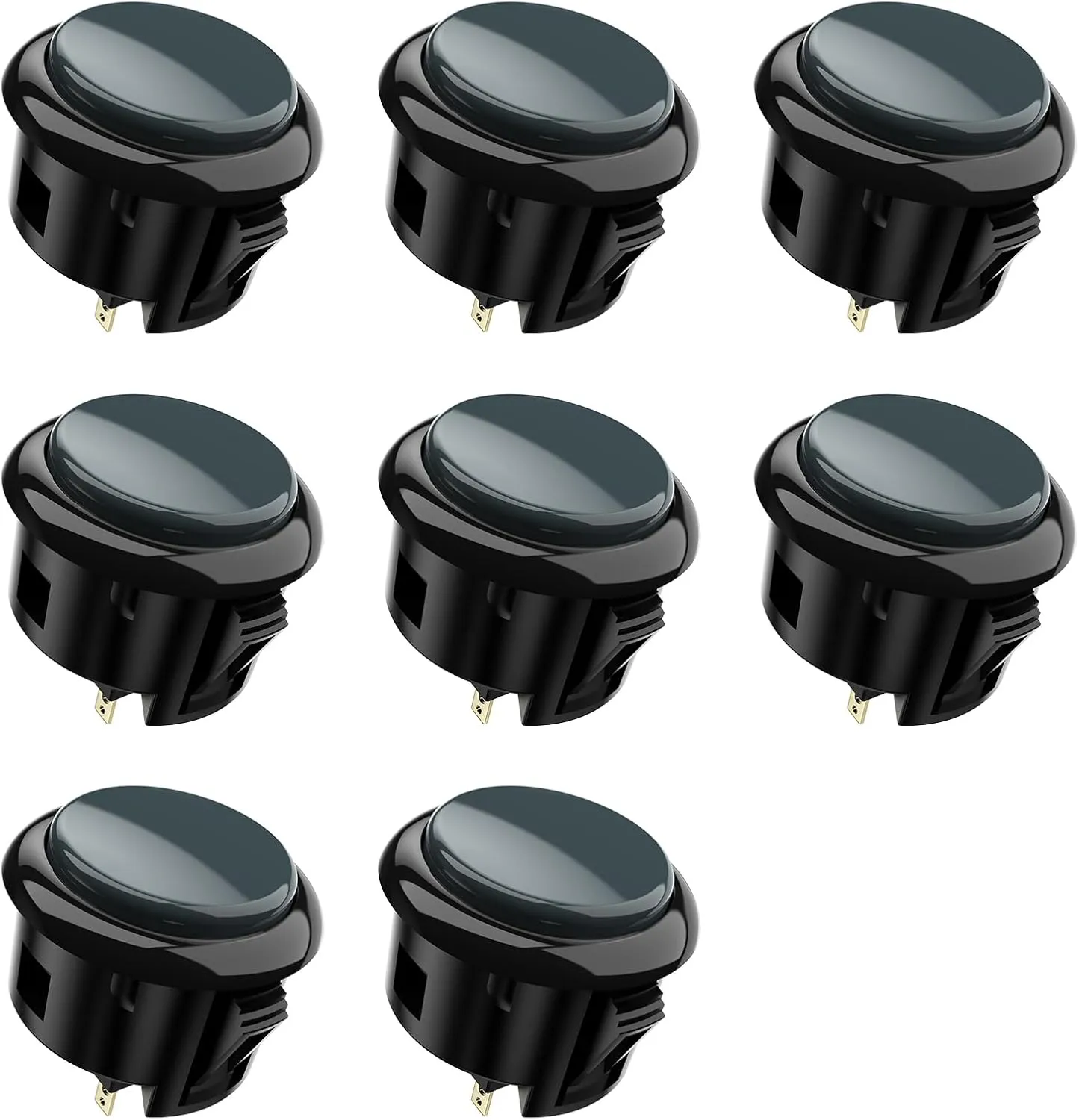8 pcs SANWA OBSF-30 Original Push Button 30mm – for MAYFLASH F300 F500 F700 Hori MadCatz Arcade Jamma Video Game & Arcade Joystick Games Console