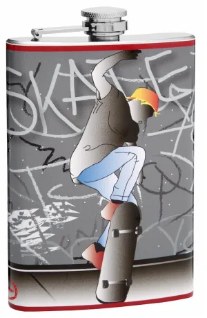 8oz Skateboard Hip Flask