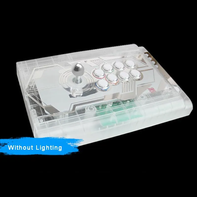 (8PCS 30MM clear button with blue LED) Original Qanba Illuminated Push Button 30mm Qanba Sanp In LED Buttons for Arcade Machine DIY Cabinet Machine JAMMA