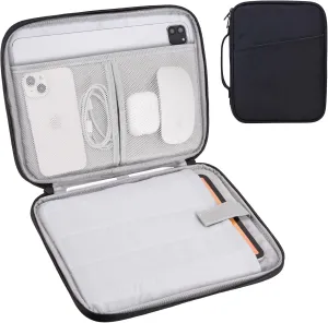 9-11 Inch iPad Carrying Case, Padded Travel Tablet Sleeve Bag for iPad Pro 11-in (M4), iPad 10.9 (10th Gen), iPad Air 11-in (M2), Galaxy Tab S9/S8 (Black-11)