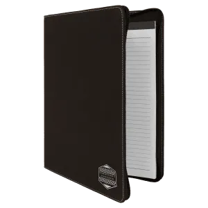 9 1/2" X 12" Zipper Laserable Leatherette Portfolio With Notepad