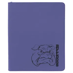 9 1/2" X 12" Zipper Laserable Leatherette Portfolio With Notepad