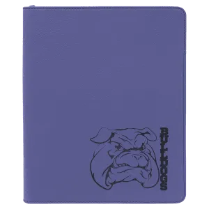 9 1/2" X 12" Zipper Laserable Leatherette Portfolio With Notepad