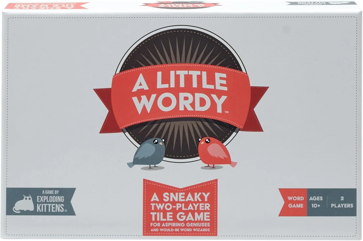 A Little Wordy by Exploding Kittens - 2 Players - Ages 10  - 15 Minutes to Play - Letter Tile Word Game for Adults and Teens, Ideal for Date Night Game or Couples Fun