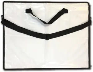 A2 Portfolio Carry Case Art Folder Tuff/Zipper Bag with Shoulder Strap/Handle, (66 X 52 x 4cm), Black/Transparent