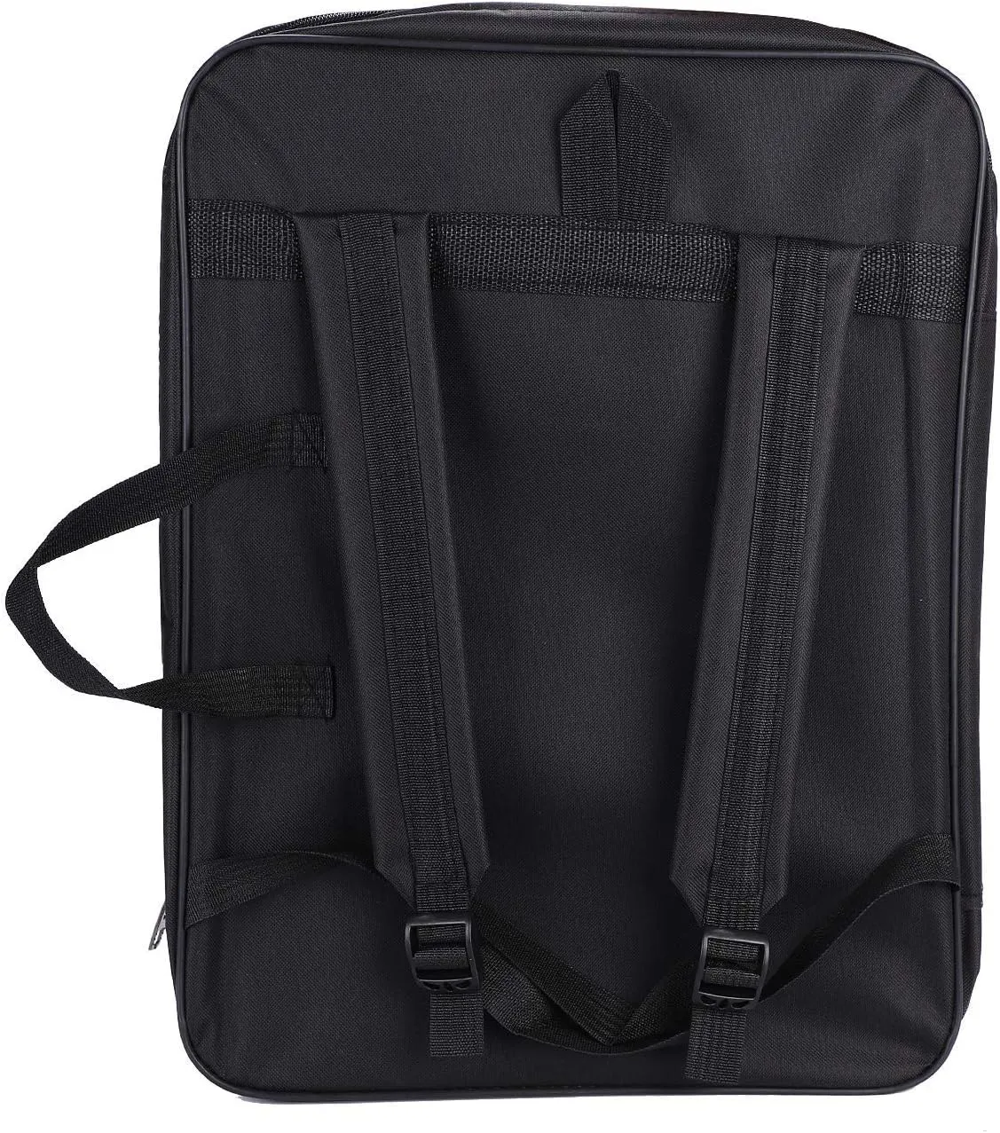 A3 Artist Portfolio Carrying Case Portable Draw Board Painting Pad Backpack Waterproof Heavy Duty Canvas Shoulder Bag Sketching Painting Art Supplies Carry Bag Black