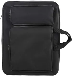A3 Artist Portfolio Carrying Case Portable Draw Board Painting Pad Backpack Waterproof Heavy Duty Canvas Shoulder Bag Sketching Painting Art Supplies Carry Bag Black