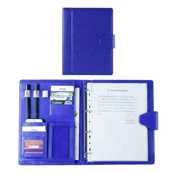 A4 Conference Folder Soft Leather Portfolio Organiser with Calculator