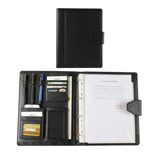 A4 Conference Folder Soft Leather Portfolio Organiser with Calculator