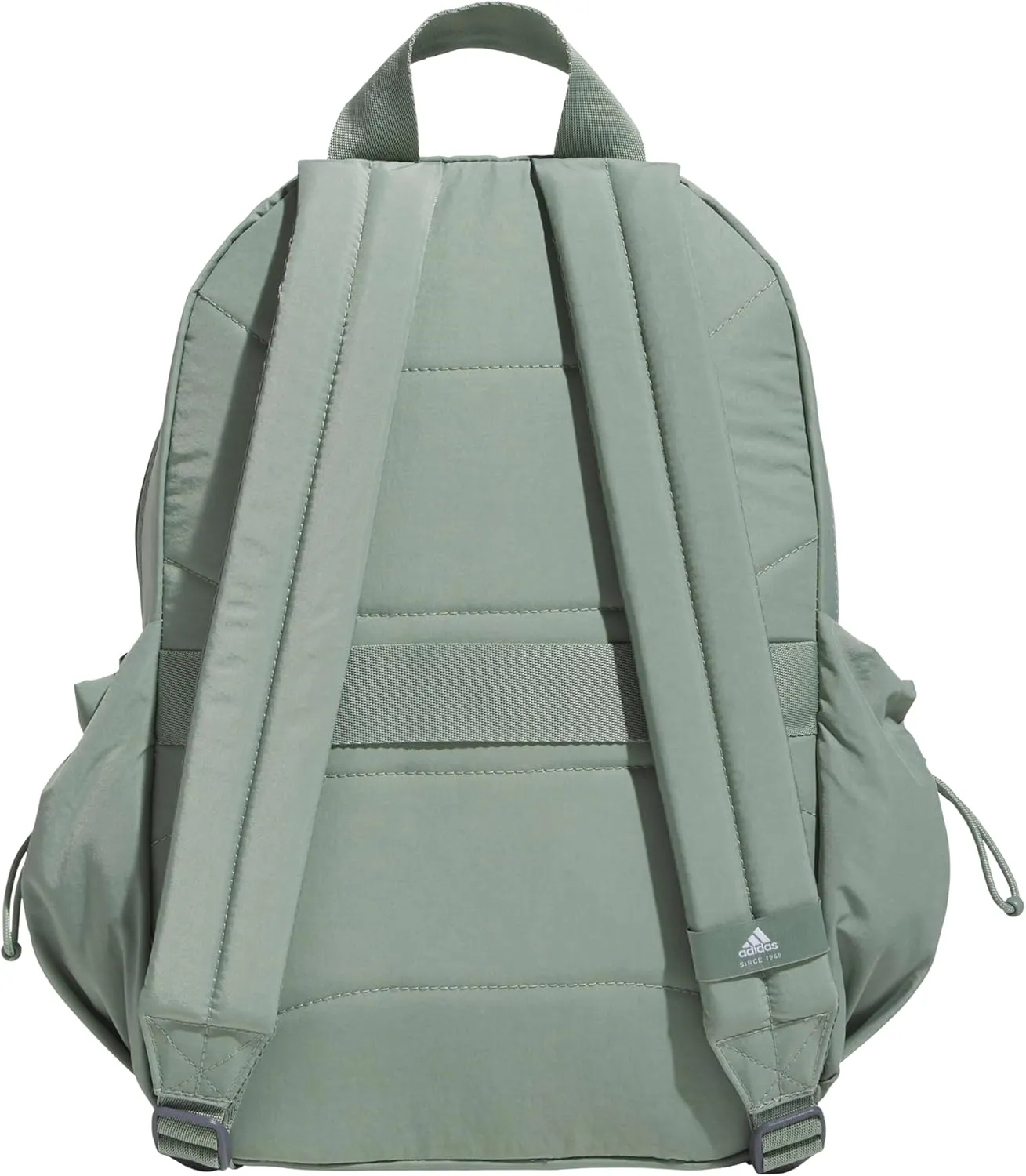 adidas Weekender Mini Backpack for Women and Men, Small Fashion Bag with Laptop Sleeve, Silver Green, One Size