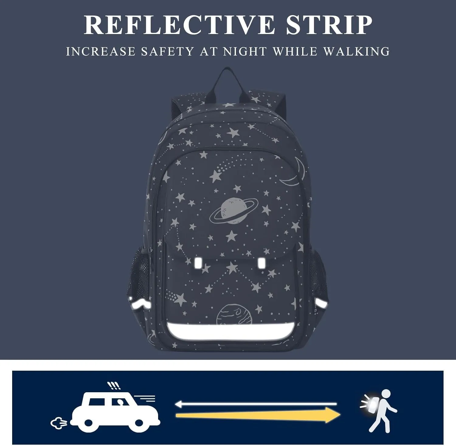 ALAZA Galaxy Planets Comets Constellations Stars Casual Backpack Bag Travel Knapsack Bags