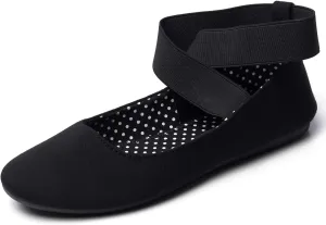 Alpine Swiss Peony Womens Ballet Flats Elastic Ankle Strap Shoes Slip On Loafers