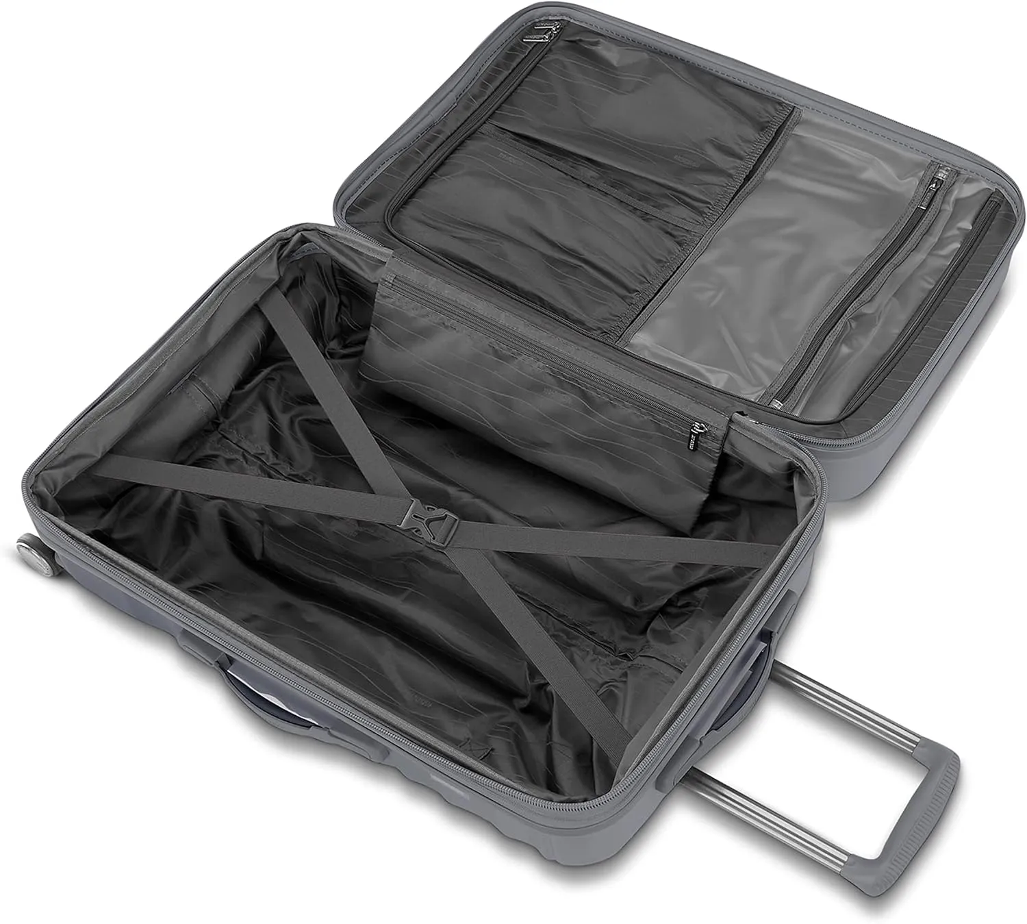 American Tourister Cascade Hardside Expandable Luggage with Spinner Wheels, Graphite, 20-Inch