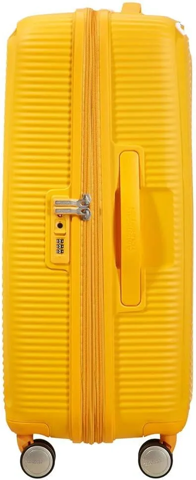 American Tourister Unisex-Adult's Soundbox, Yellow (Golden Yellow), Spinner M EXP (67 cm-71.5/81 L)