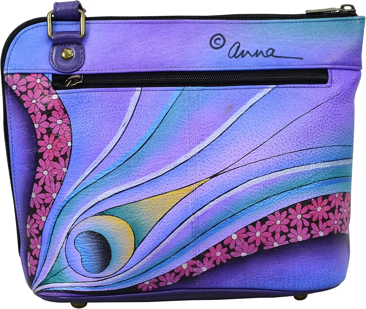Anna by Anuschka Crossbody Organizer Bag - Genuine Leather