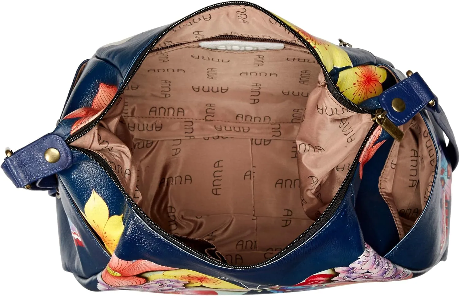 Anna By Anuschka Handpainted Large Multi Pocket Hobo