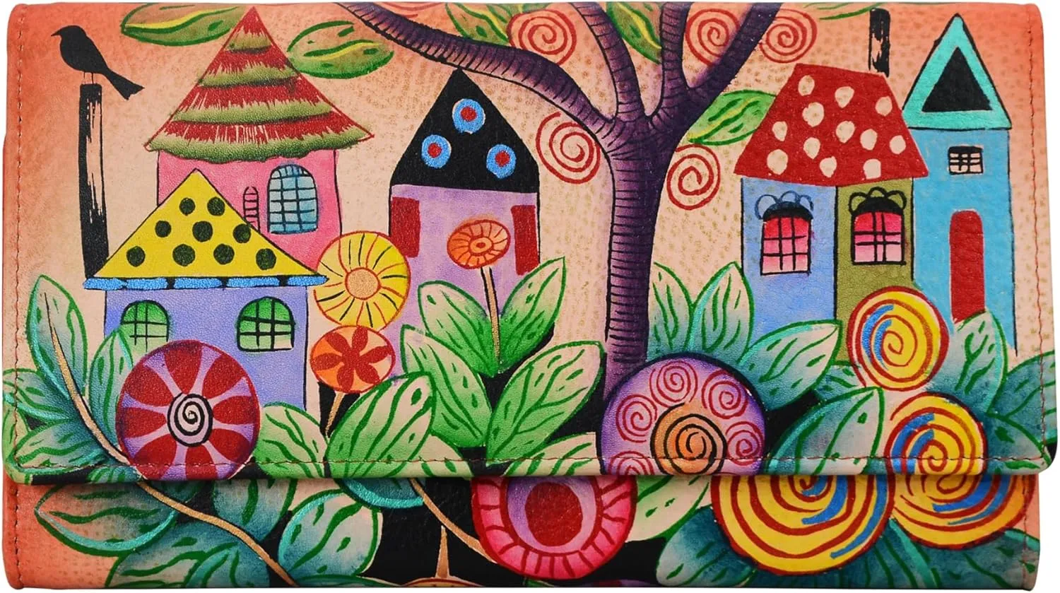 Anna by Anuschka womens 1860 Wallet, Village of Dreams, 4 x 7.5 US
