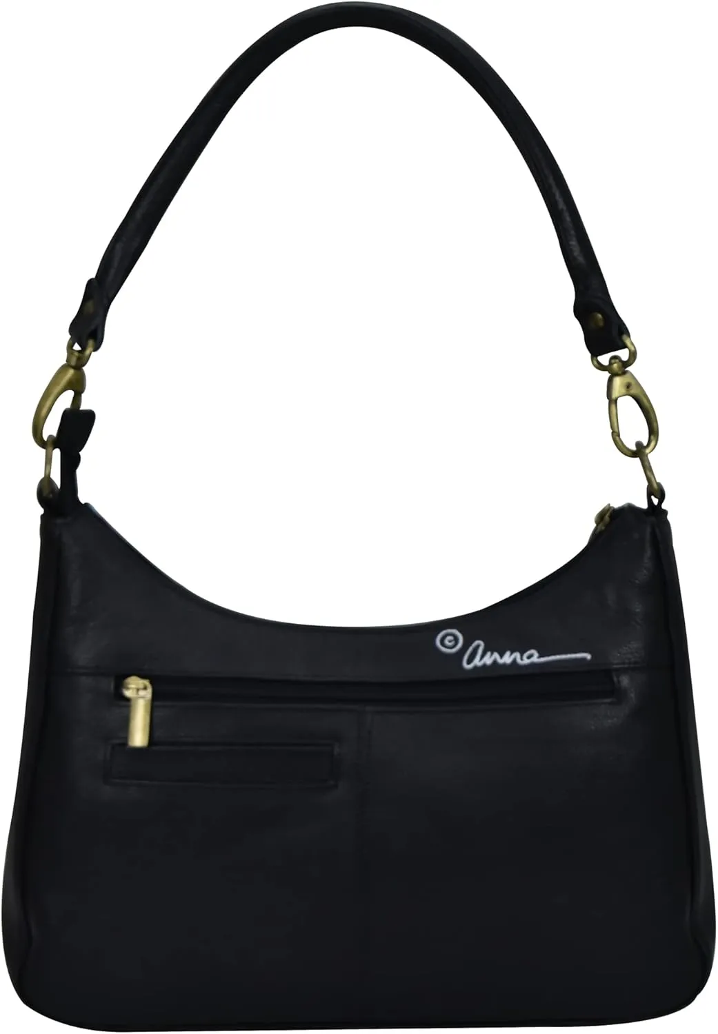 Anna by Anuschka Women's Hand-Painted Genuine Leather Large Top Zip Hobo
