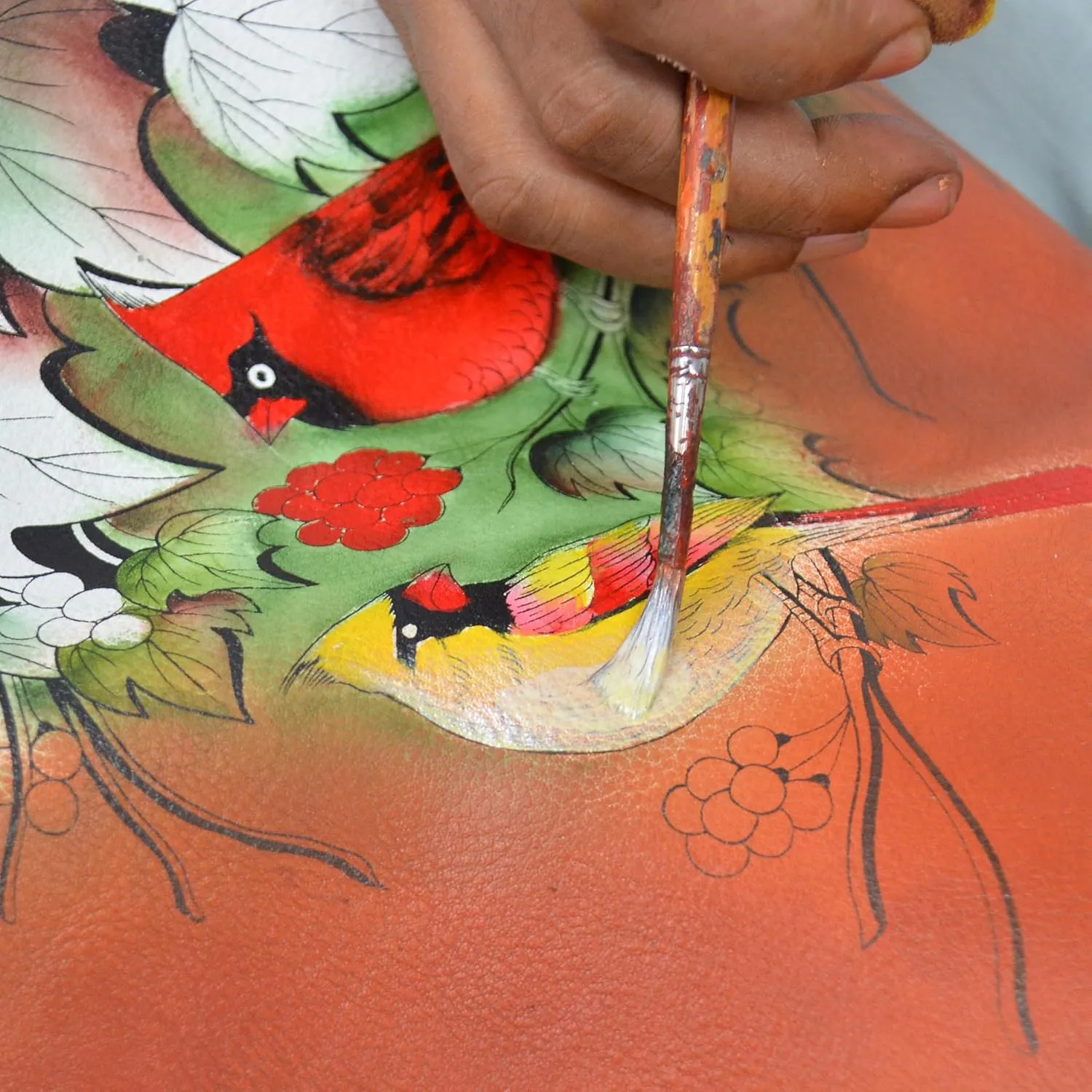 Anna by Anuschka Women’s Hand-Painted Genuine Leather Organizer Wallet On a String