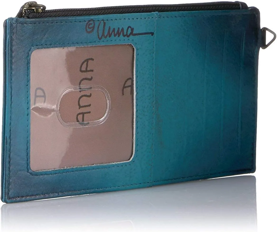 Anna by Anuschka Women's Hand Painted Genuine Leather Organizer Wallet