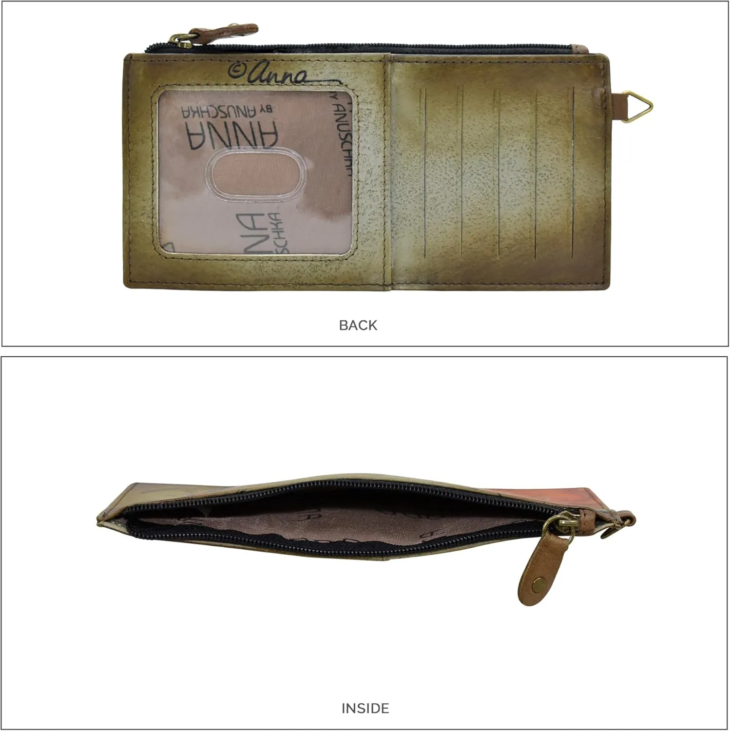 Anna by Anuschka Women's Hand Painted Genuine Leather Organizer Wallet