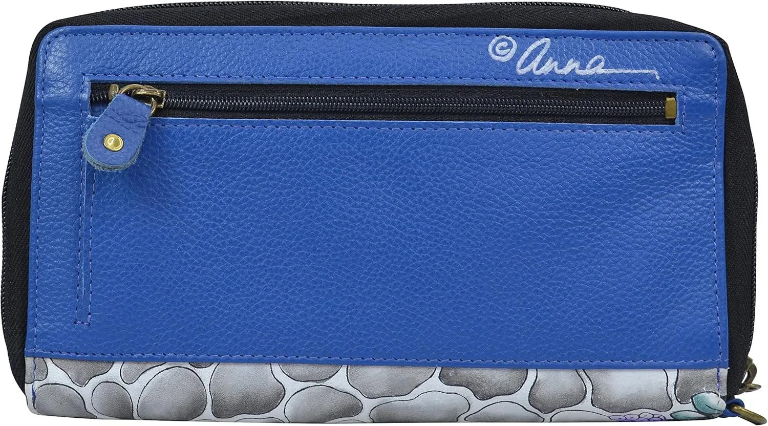 Anna by Anuschka Women's Hand-Painted Genuine Leather Wristlet Organizer