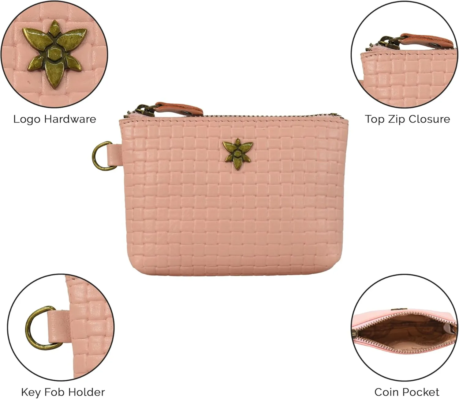 Anna by Anuschka Women's Hand Painted Leather Coin Pouch Purse