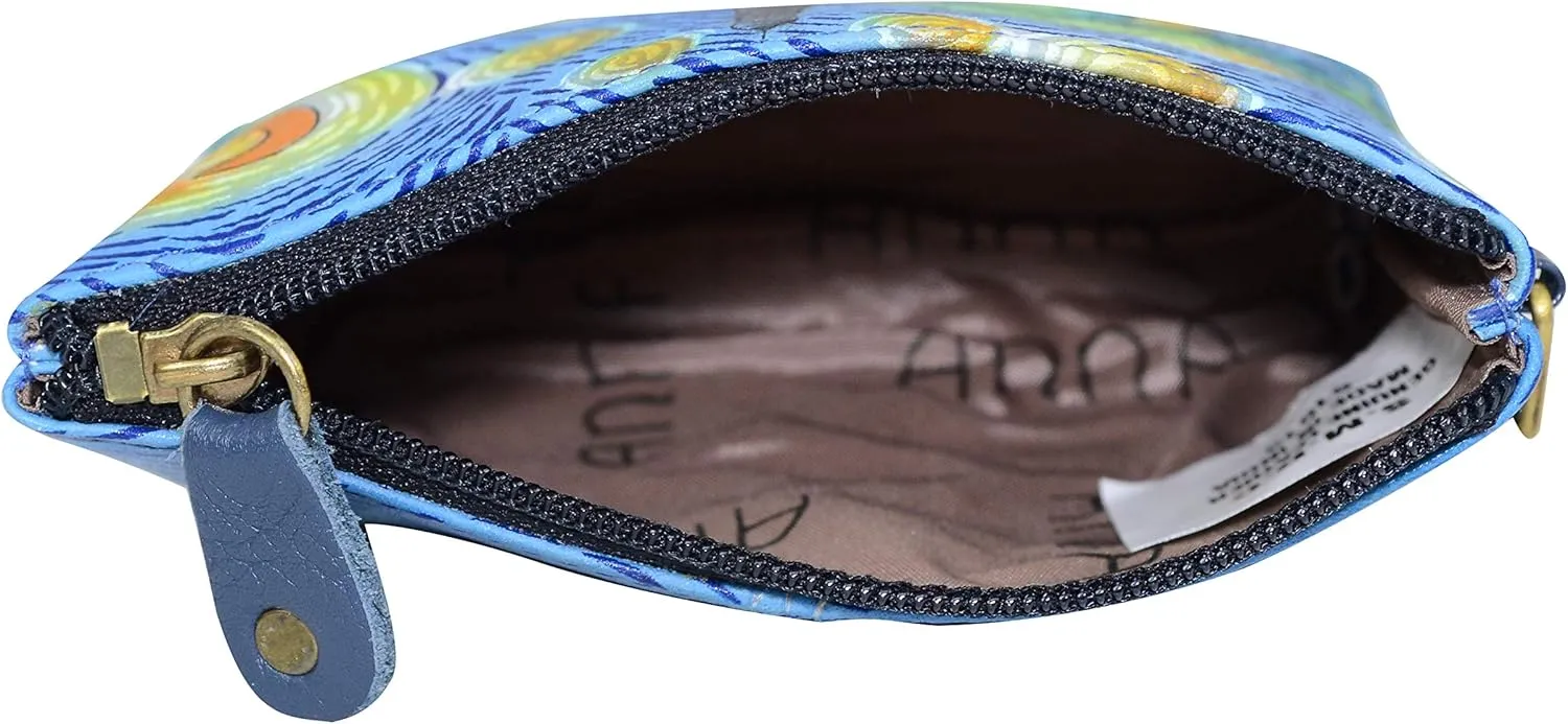 Anna by Anuschka Women's Hand Painted Leather Coin Pouch Purse